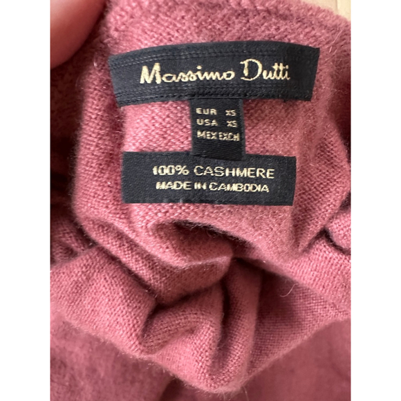 Massimo Dutti 100% Cashmere Turtleneck Sweater – Old Rose XS - Picture 6 of 7